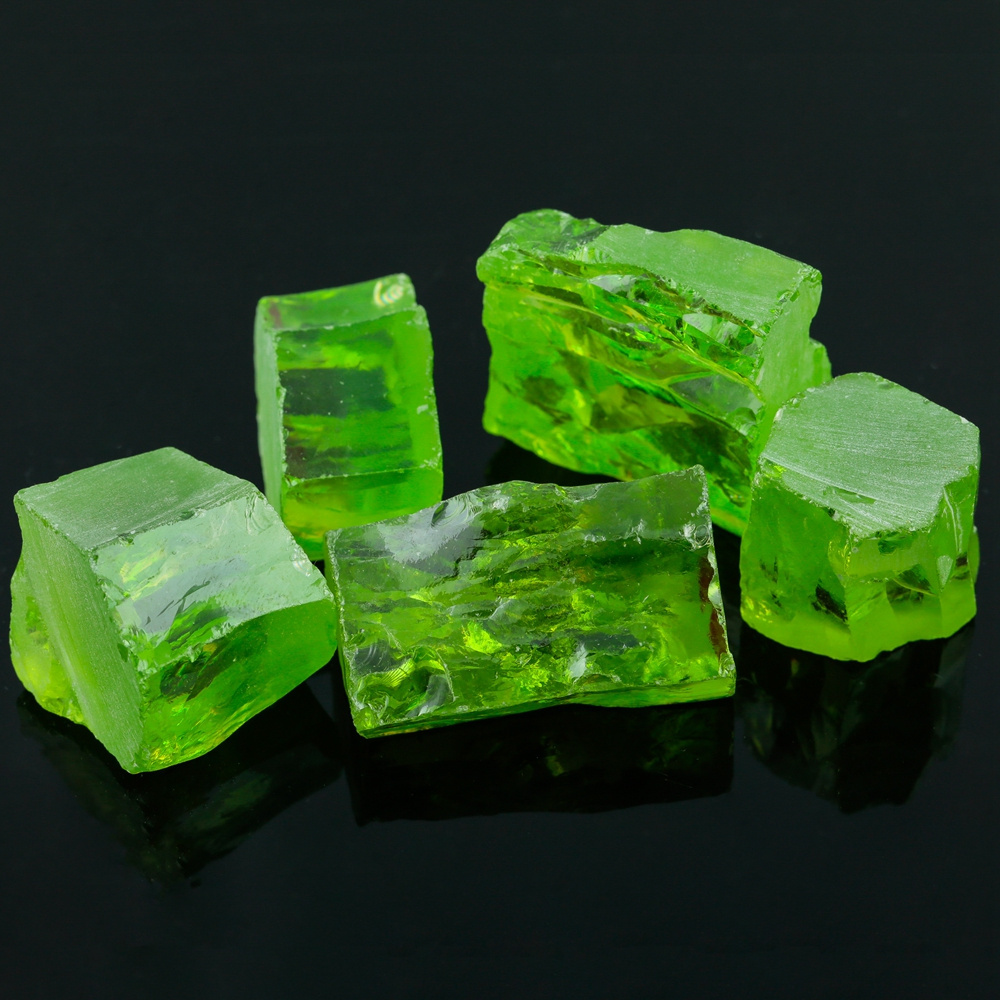 Synthetic Cubic Zirconia Apple Green Rough Uncut Gemstone