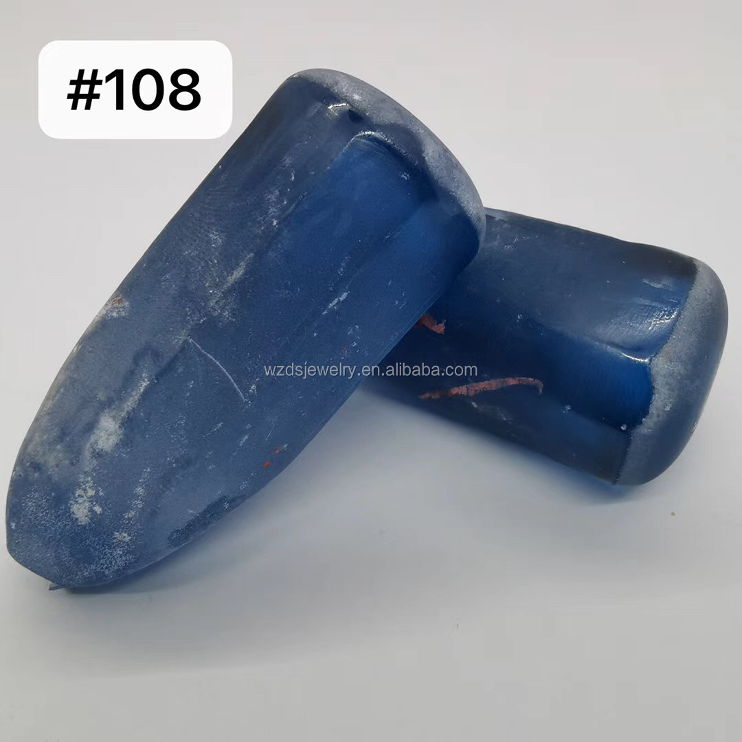 113# uncut synthetic spinel rough stone material,blue sapphire price per carat