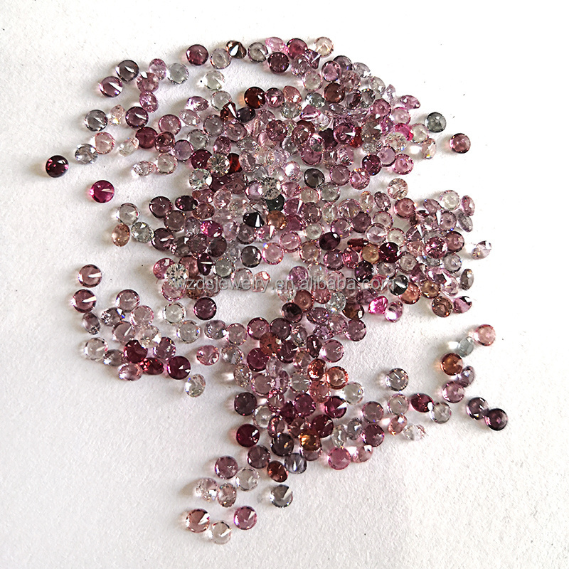 Hot sale round brilliant cut colored 2mm natural spinel  rough price carat stone price