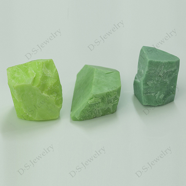 008/2# Raw Nano Jade Color Product Gemstone Green Nanosital Rough Uncut Stone For Sale