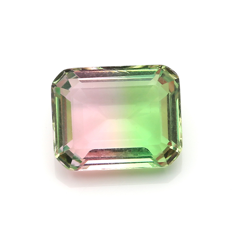 Wholesale octagon shape BX37 synthetic tourmaline 8*10mm watermelon tourmaline