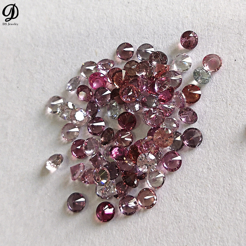 Hot sale round brilliant cut colored 2mm natural spinel  rough price carat stone price