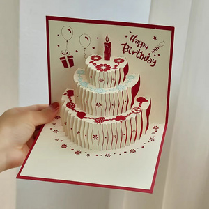 DESEN China Manufacturer Wholesale Custom 3D Pop Up Birthday Festival Paper Gift Greeting Cards