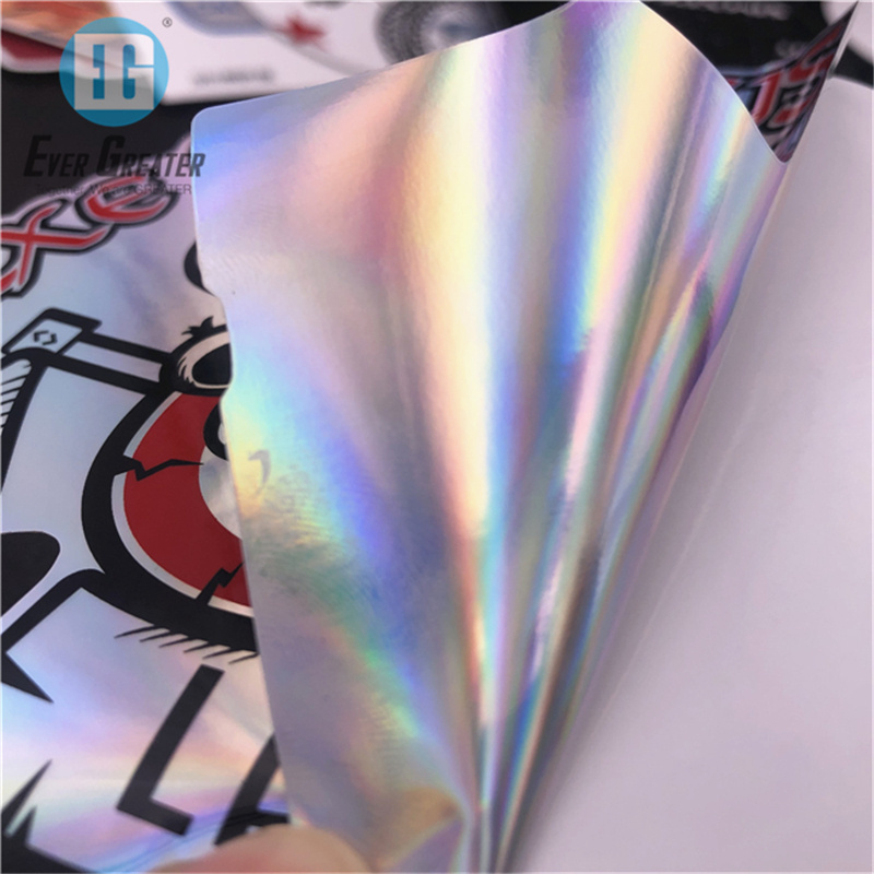 Self Adhesive Waterproof Holographic Sheets Sticker Anime Label Custom Logo Die Cut Vinyl PVC Stickers