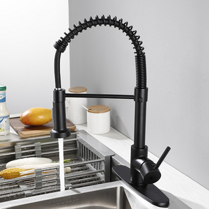 Hot And Cold Kitchen Taps Matte Black Stainless Steel Sink Faucet Faucet Kitchen