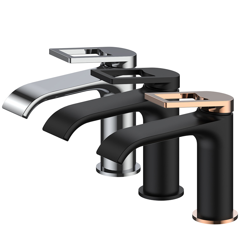 FAAO 2023 NEW Deck-mounted intelligent brass basin mixer faucet Waterfall hotel bathroom basin faucet