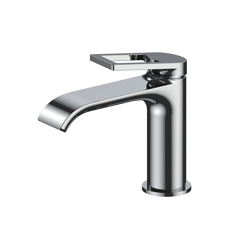 FAAO 2023 NEW Deck-mounted intelligent brass basin mixer faucet Waterfall hotel bathroom basin faucet