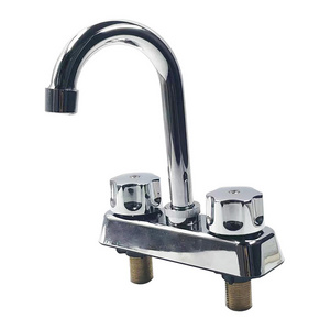 Good Quality Wall Mounted Faucet Economic Kitchen Water Tap Double Handles Sink Mixer