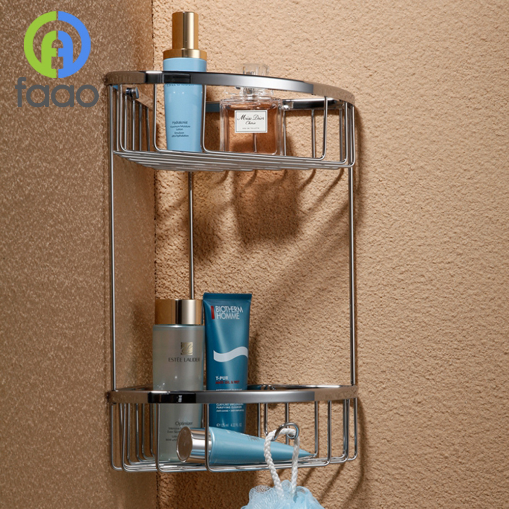 FAAO Wall mounted acrylic bathroom shower caddy