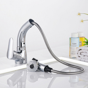 Factory price hotel Luxury faucet bathroom brass faucet pull out sprayer