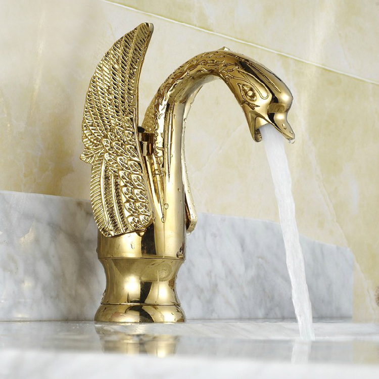 FAAO bathroom brass single handle animal faucet