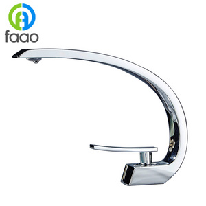 FAAO brass chrome single handle bathroom wash basin faucet