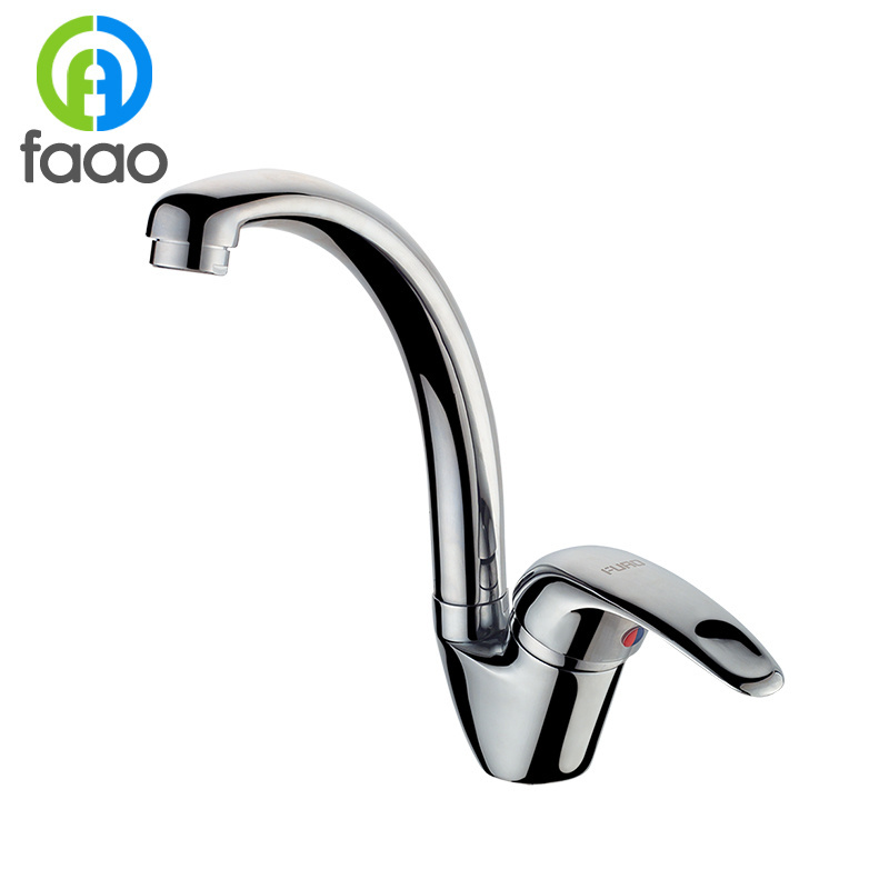 FAAO Lead Free Brass Single Handle Pull Down Kitchen Faucet