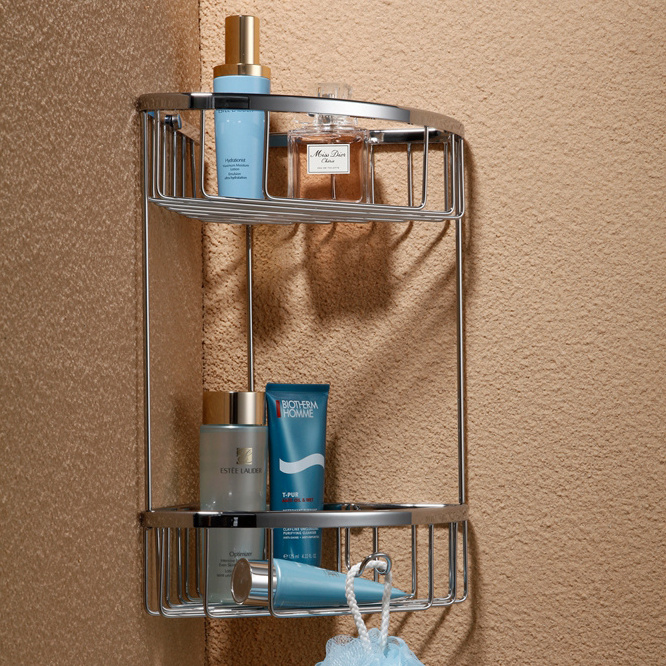 FAAO Wall mounted acrylic bathroom shower caddy