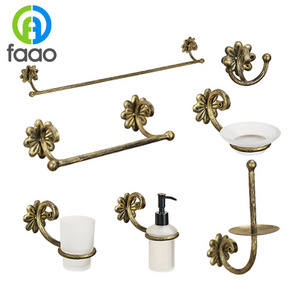 FAAO American classic brass bathroom accessory set