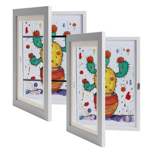 Factory Directly Supply Kids Art frame,Front Opening Display For Kids Artwork,Photos,Crafts,Drawing, Wood Picture Frame,