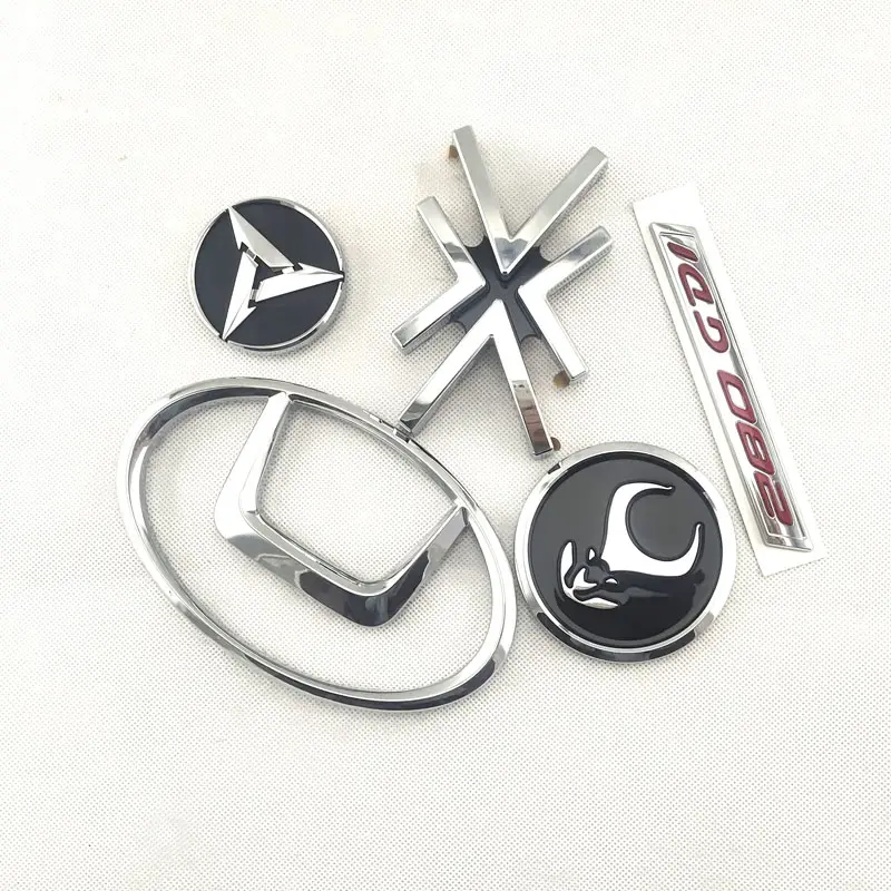 Custom Chrome ABS Plastic Car Emblem Car Badge Chrome 3D Letter Sticker Auto Car Emblem Badges  For make own logo