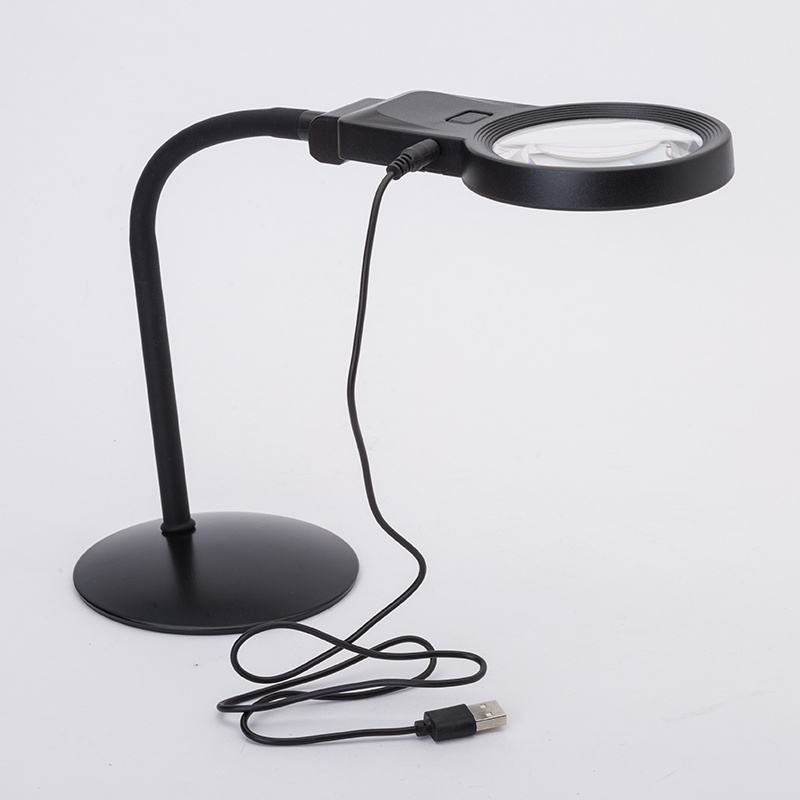 Acrylic Optical Lens Reading Large Magnifying Glass LED Magnifying Lamp Desktop Magnifier