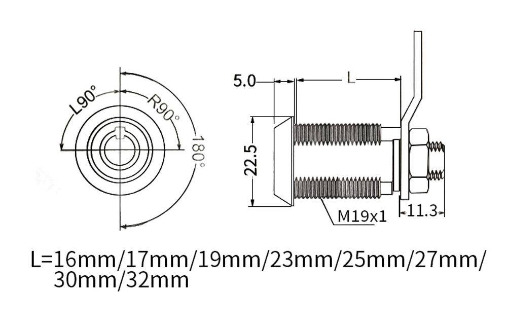 High quality 17mm27mm Arcade storage lock cam key lock / tubular cam lock with tubular key for game machine