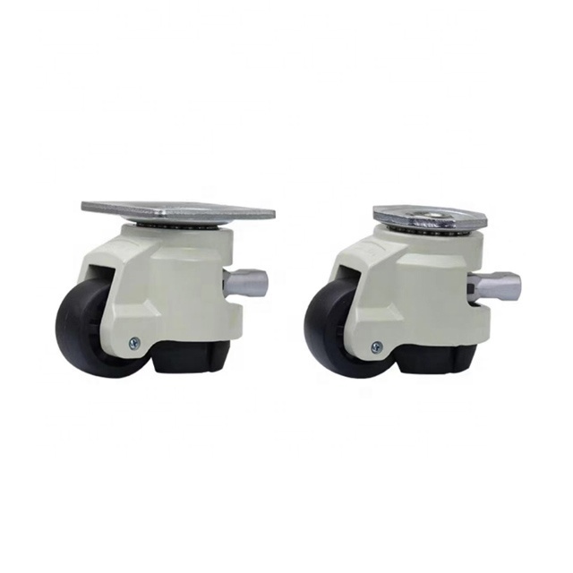 Leveling Casters Heavy Duty Retractable Castor Wheels with Adjustment handle