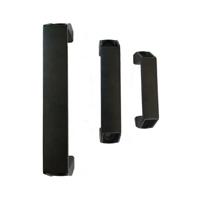 Best Price 90mm Aluminum Profile Door Cabinet Handle Black Plastic Rectangular Handle Trade Assurance Furniture knobs