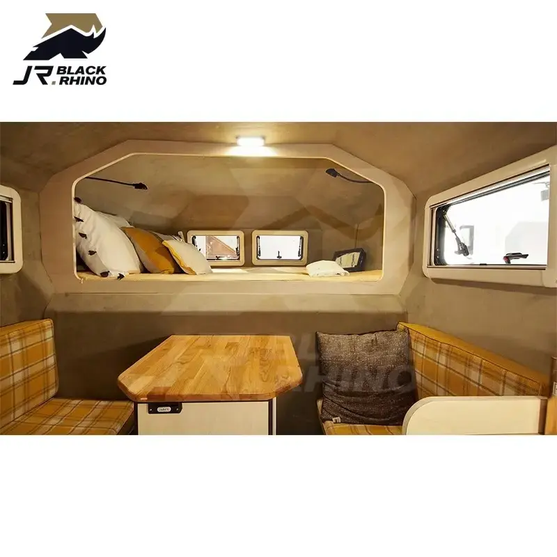 Hot selling slide in off-road fiberglass light pickup truck camper for pickup camper F150 USA