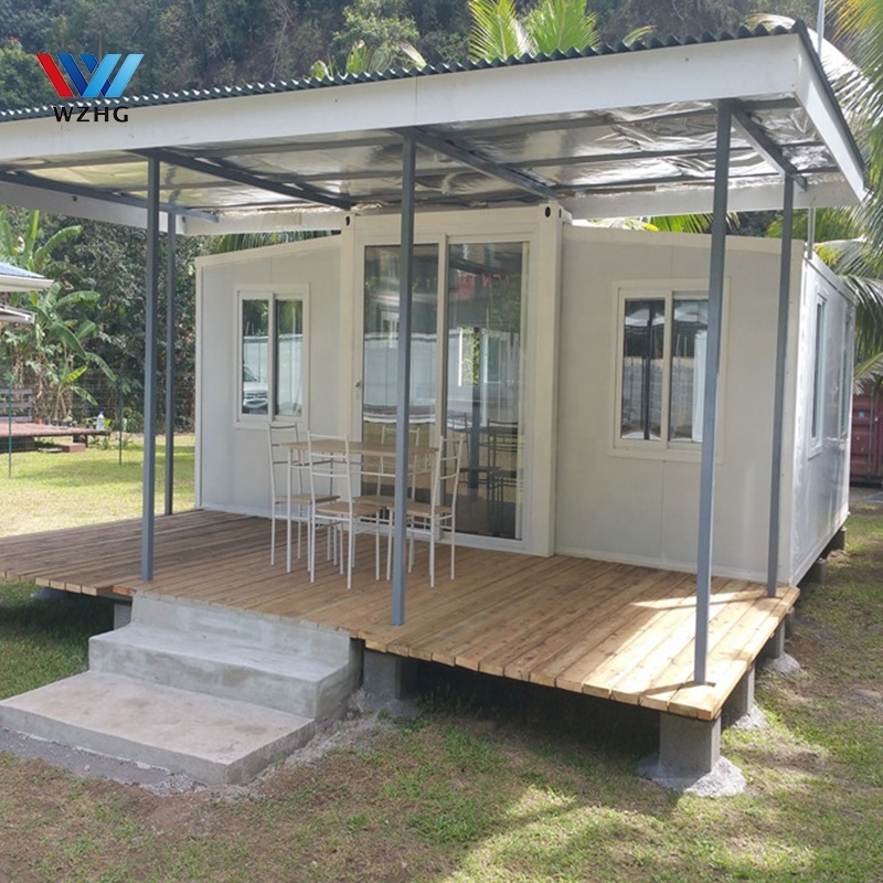 Weizhengheng expandable flat pack prefab module home 30 ft container expandable house with solar energy