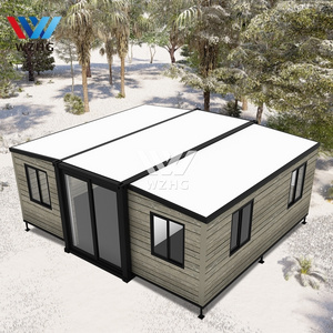 2 bedroom 20ft 40ft prefab modular foldable expandable portable cabin with toilet bathroom kitchen