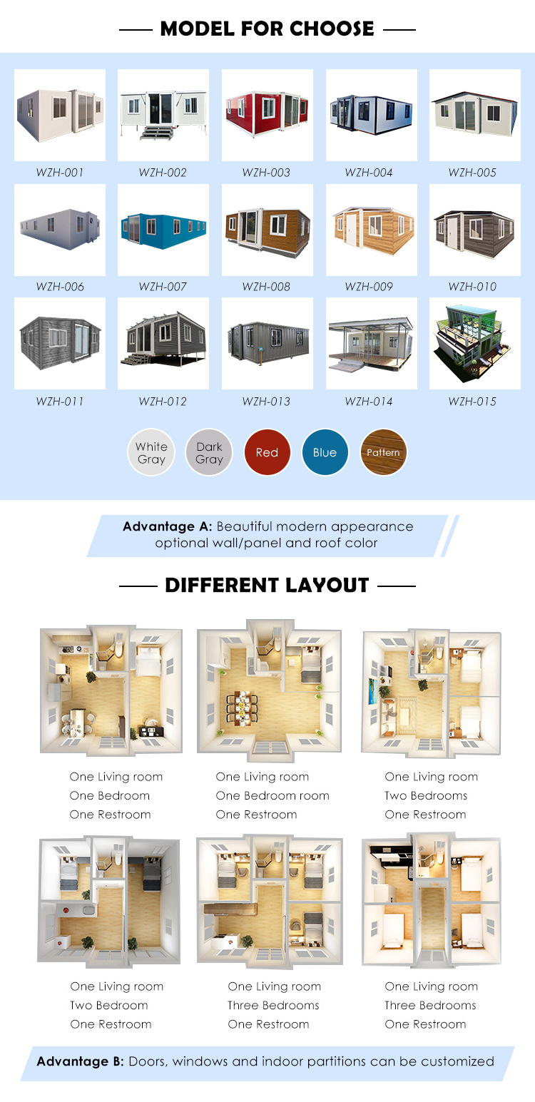 20ft 30ft 40ft expandable granny flat prefabricated portable container house good prices for sale