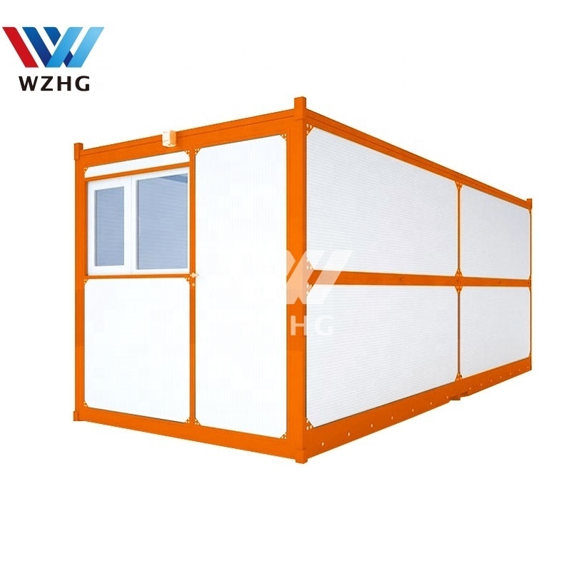 China 20ft temporary prefab camouflage design folding container van house foldable buildings for Oman