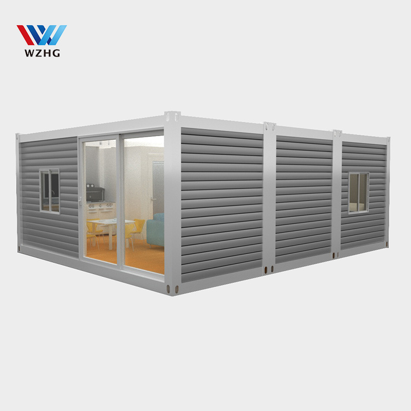 Prefabricated flat pack frame fast install 20 ft 40 ft foldable container houses homes