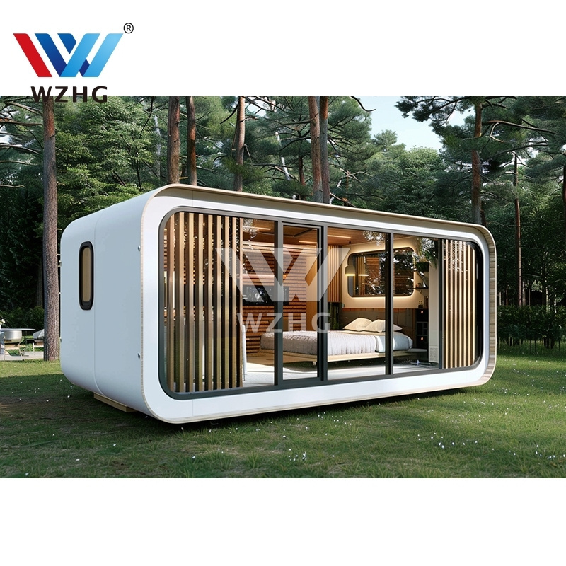 Bedroom container house customization container house apple cabin trailer apple cabin with deck