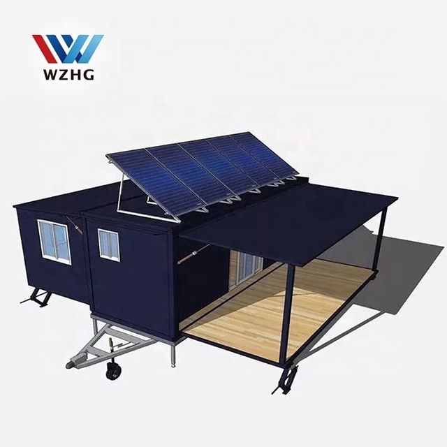 Weizhengheng expandable flat pack prefab module home 30 ft container expandable house with solar energy