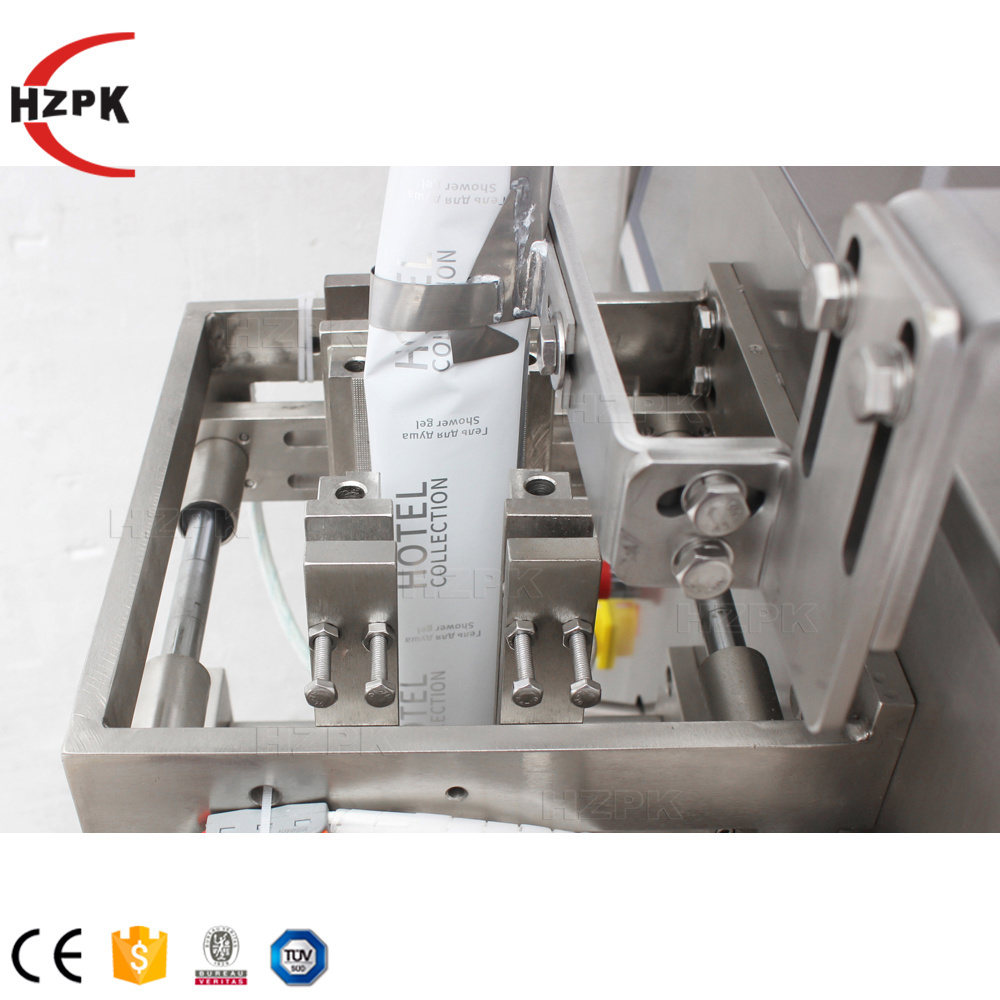 HZPK Automatic Four Side Seal Honey Ketchup Tomato Paste Sachet Packing Machine