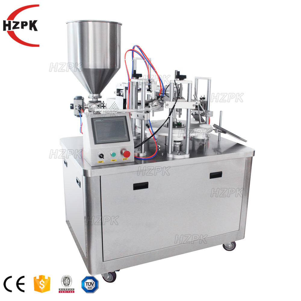 HZPK Semi-auto Ultrasonic Plastic Tube Filling And Sealing Machine