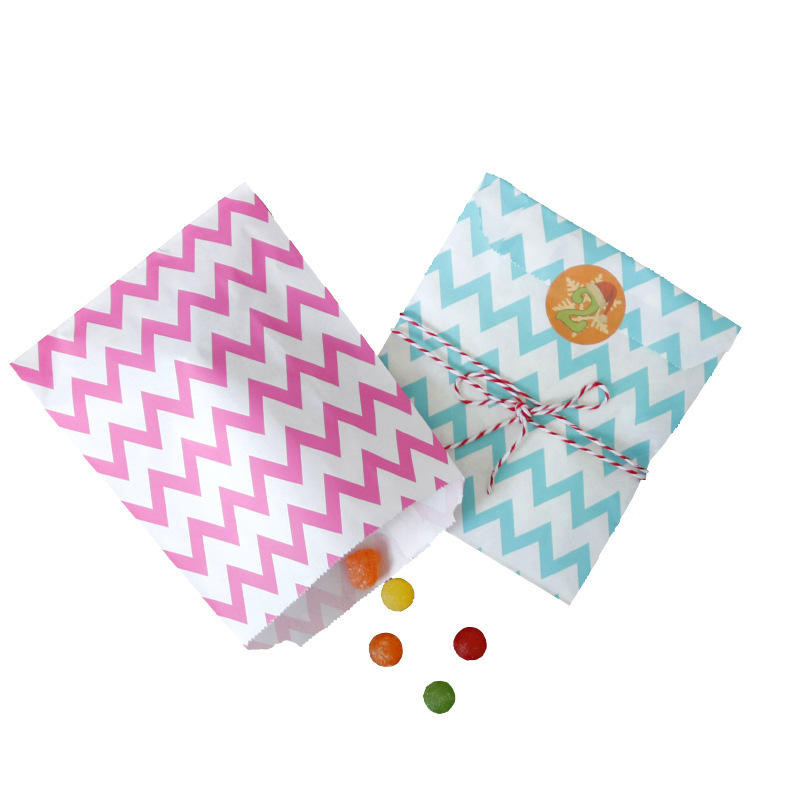 Christmas Creative New Colorful Polka Dot Striped Candy With Clip Sticker Wrapped Paper Gift Bag