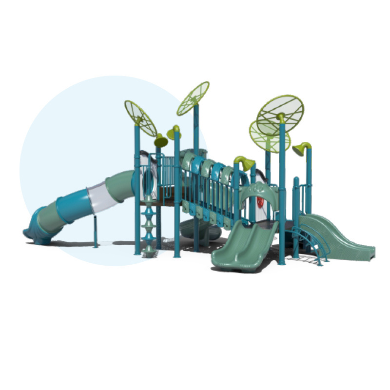 large outdoor combination garden park toys ride tube swing set playground kids playhouse stand plastic slide