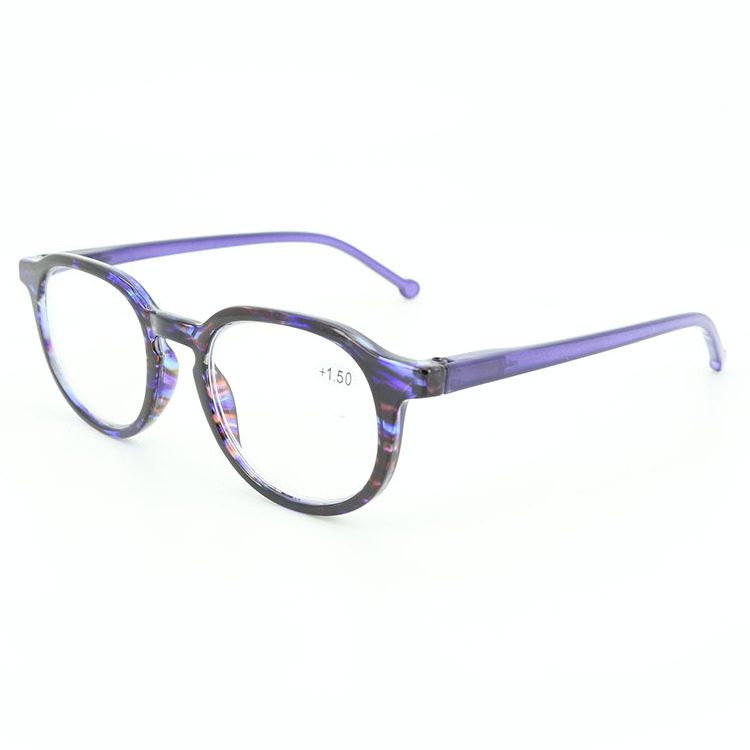 Fashion pc frame newest high quality bifocal foldable round reading glasses