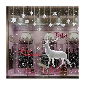 Newest Design Top Quality restaurant supermarket wall or window christmas window static cling stickers