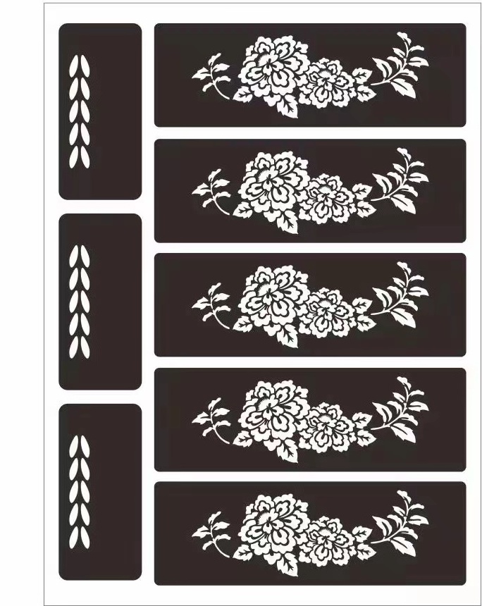 Reusable PET Tattoo Stencil Temporary Waterproof Body Art Flash Henna Tattoo Sticker