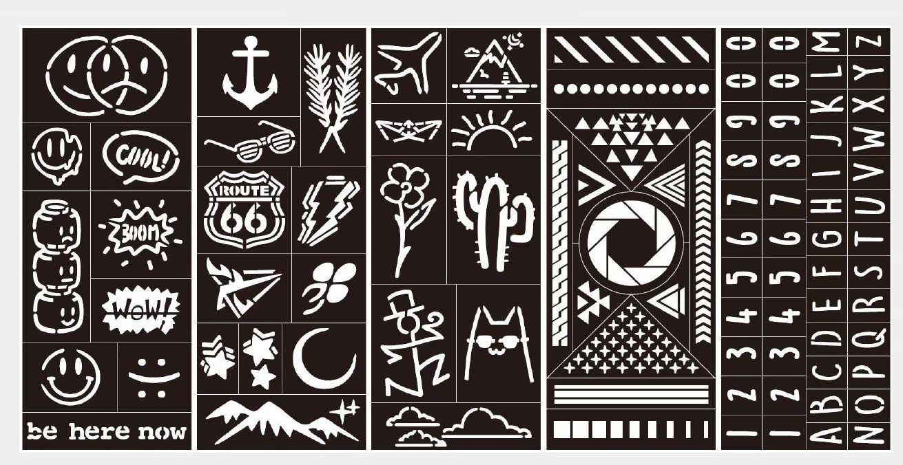 Reusable PET Tattoo Stencil Temporary Waterproof Body Art Flash Henna Tattoo Sticker