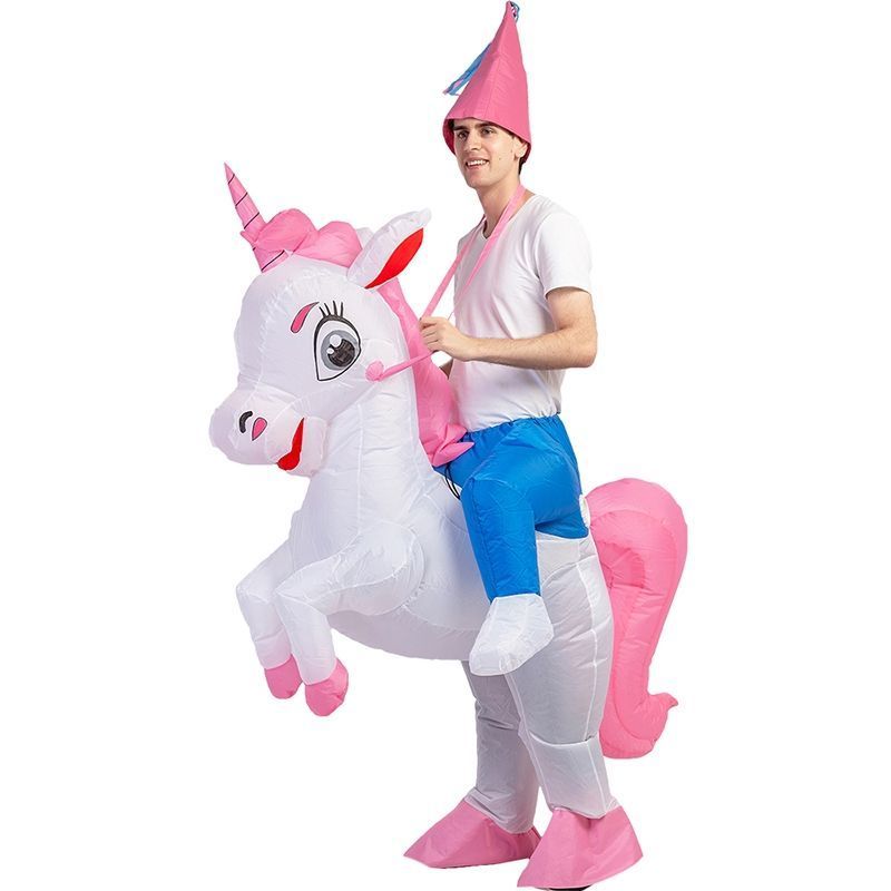 Popular cartoon holiday party inflatable costume toy inflatable animal inflatable unicorn costume for adults