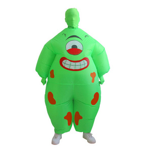 Inflatable Advertising Walking Clown Costume Funny Alien Devil Zombie Eye Style Inflatable Body Inflation Suit Carton Dinosaur