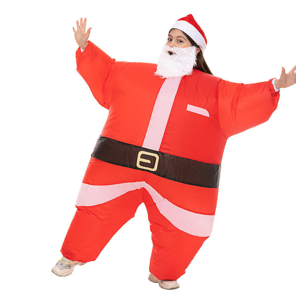 Holiday Party Costume Inflatable Suit Blow up Christmas Santa Claus Hug Man Snowman Elk Tree Kids Adult Carton 10ume Suit Carton