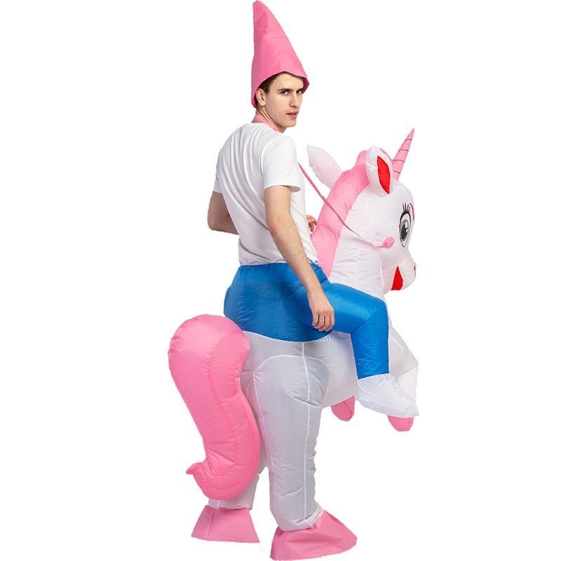 Popular cartoon holiday party inflatable costume toy inflatable animal inflatable unicorn costume for adults