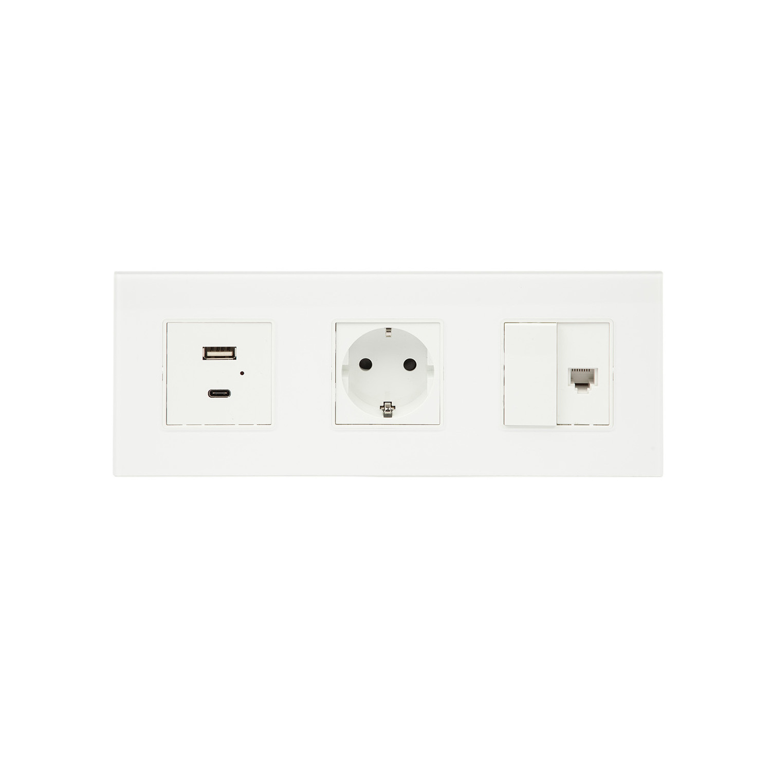 EU Standard Italy Standard Design Custom Plastic Glass Aluminum Panel 4 5 6 7 Gang Wall Switches Light Switch And Socket