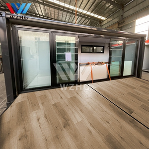 Wzh Manufacturer Sun Room Glass Outdoor Modern Luxury Container Villa Luxury Japan Prefab Houses With Floor To Ceiling Windows