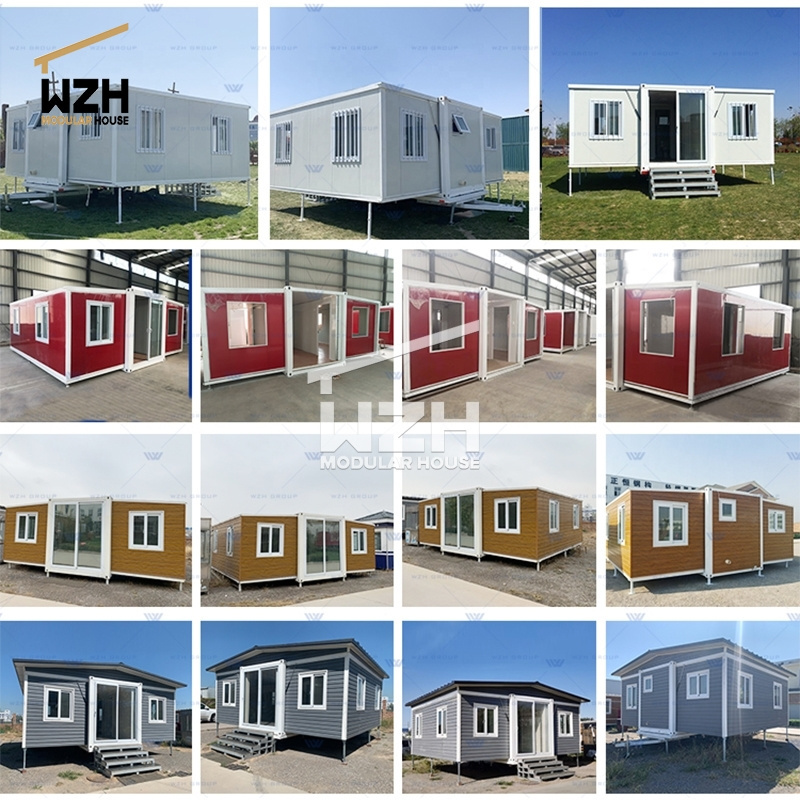 Multi-functional Extendable tiny homes ready to ship trailer houses slide out container house prefab houses