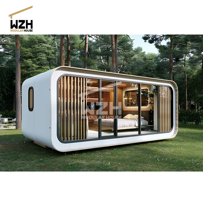 Bedroom container house prefab apple house prefab modular container house trailer apple cabin