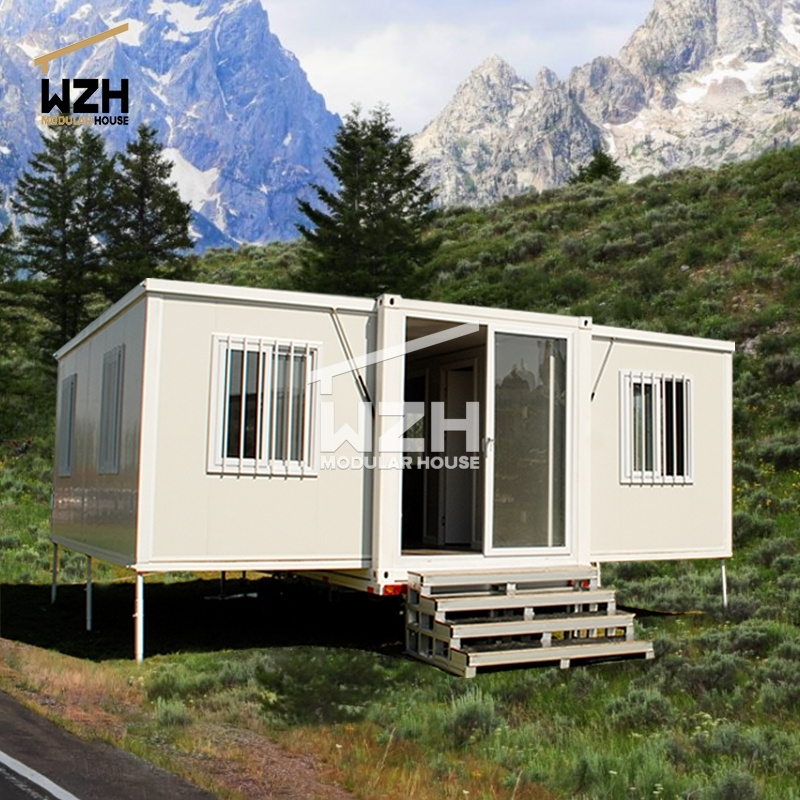 Steel bungalow house a frame prefab home cabin prefabricated with video technical support